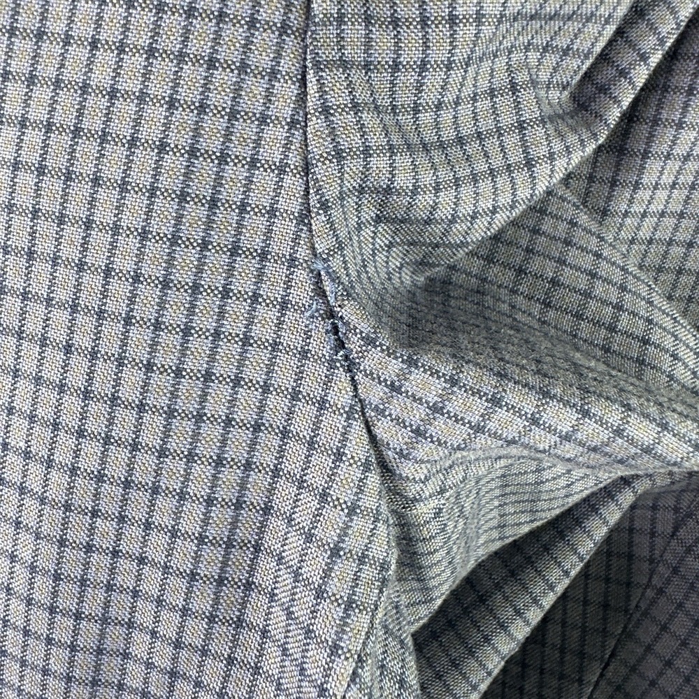 Brooks Brothers Advantage Chino Clark Pants Men's 34x30 Blue Check Stretch - Picture 10 of 11